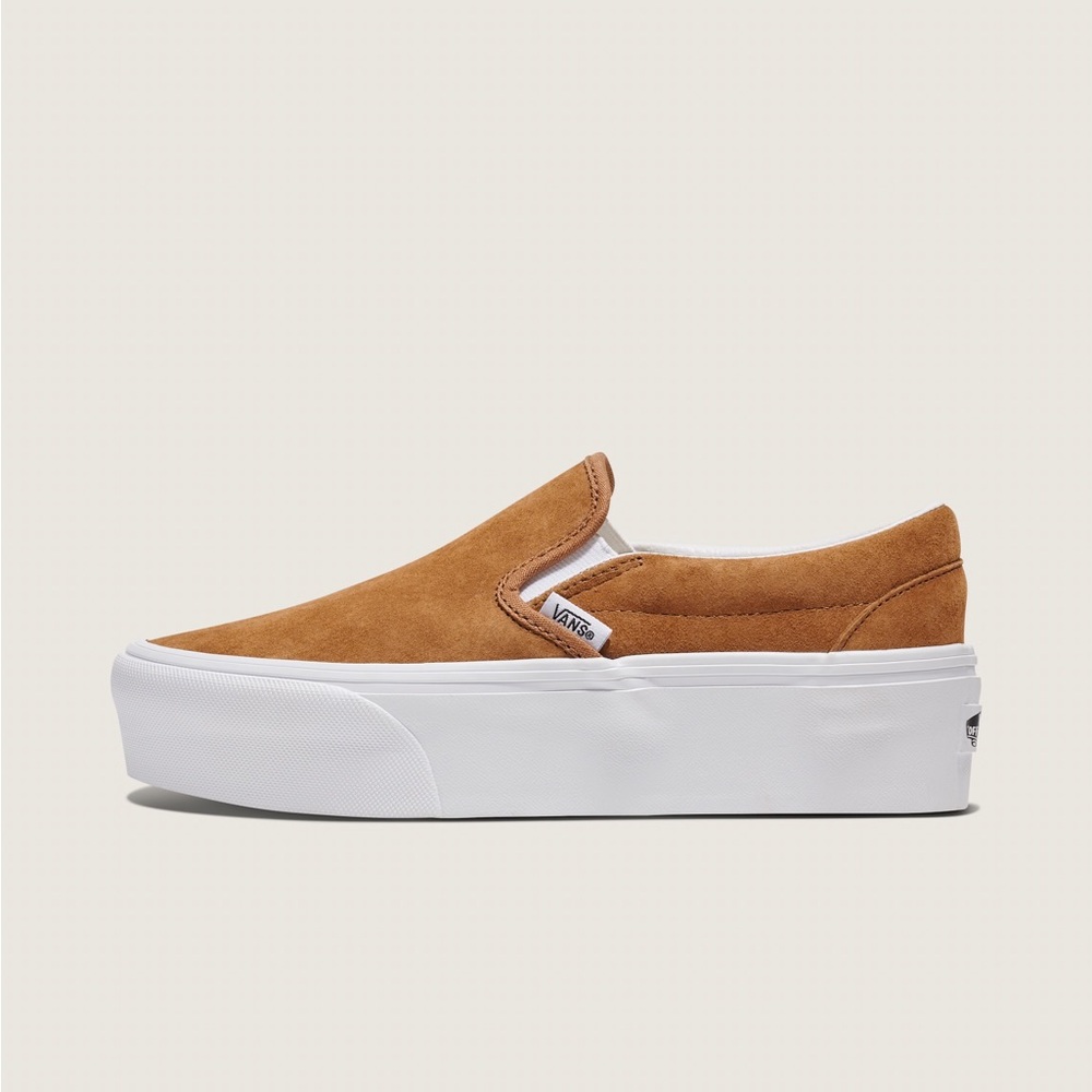 Vans Women's Brown Slip-On Platform Sneakers